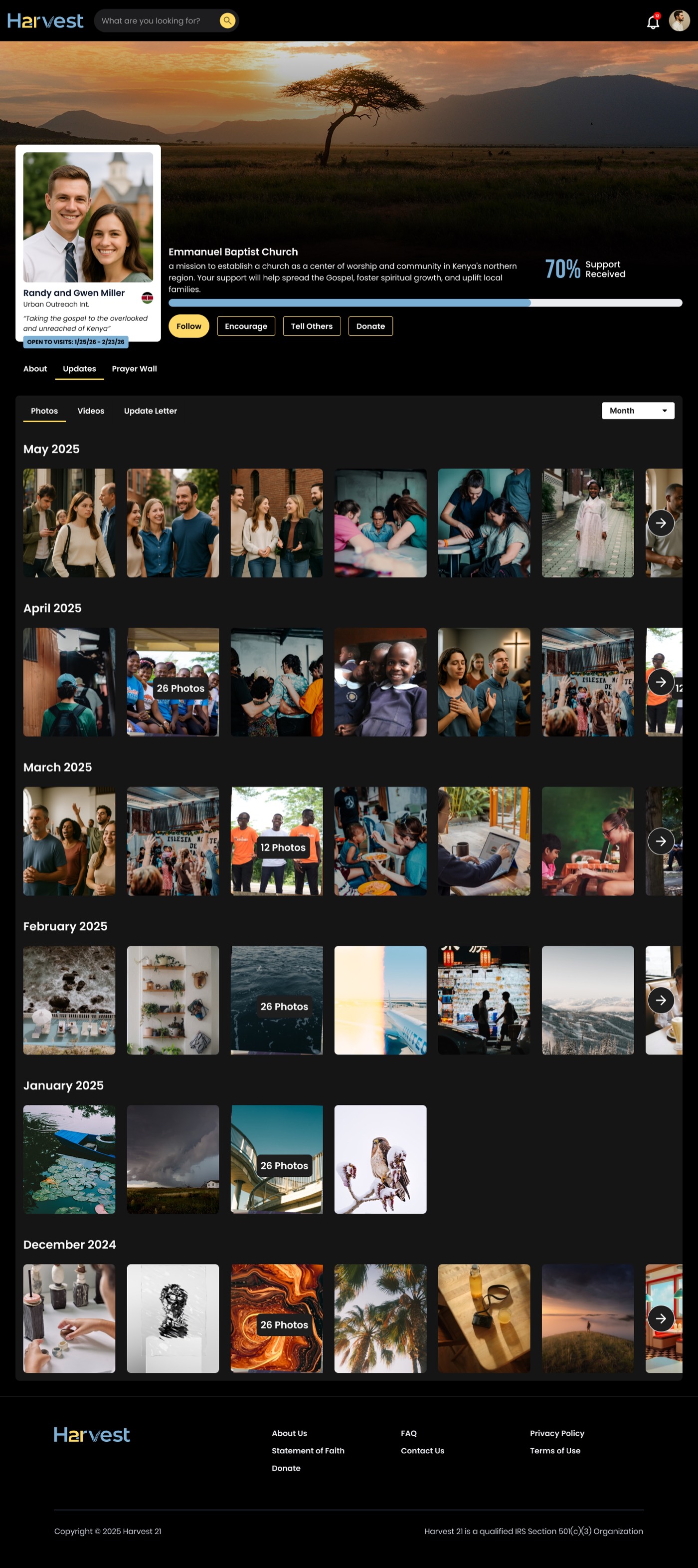 Harvest21 missionary profile